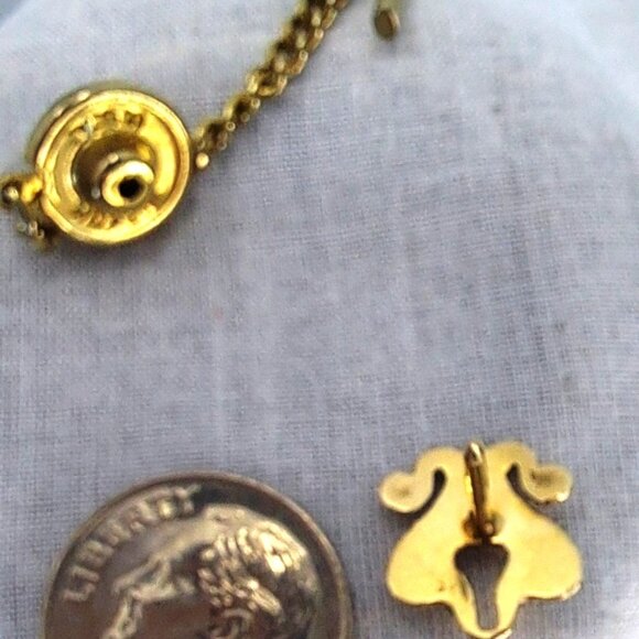 ANTIQUE TIE TACK LAPEL PIN ~ VICTORIAN BEAUTY ~ NOUVEAU ~ FLEUR DE LIS 1880-1900 - Picture 12 of 12